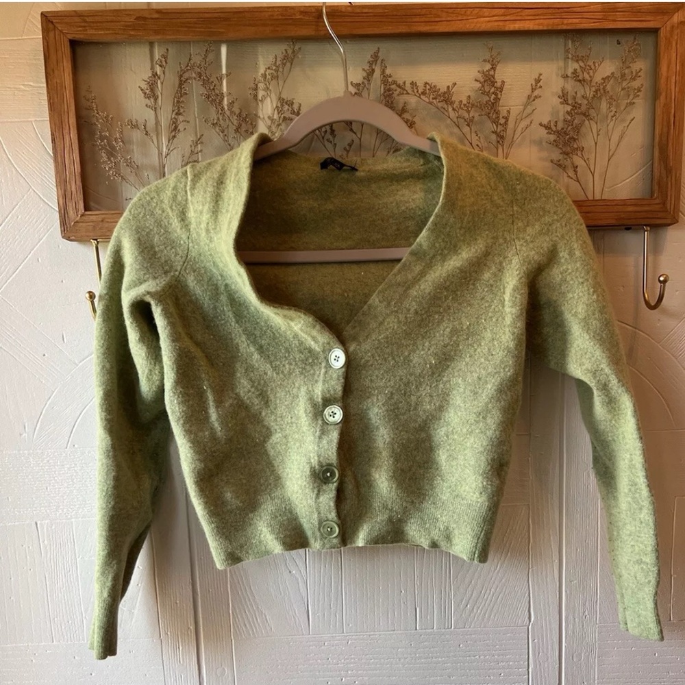 Talbots Size XS Lime Green Cardigan Sweater - Women